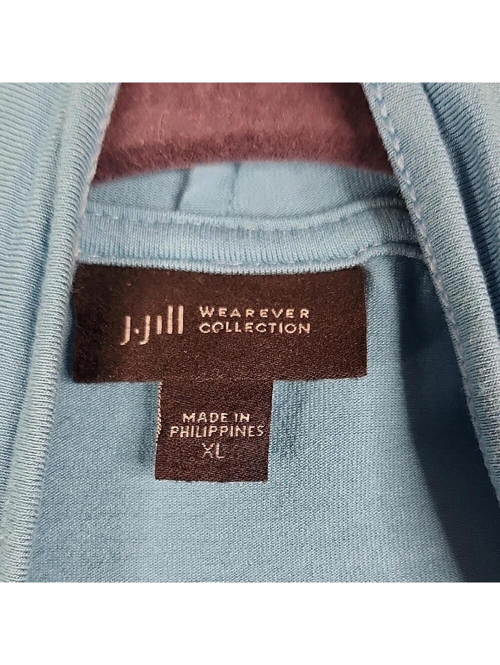 J.Jill Wearever Collection XL Blue Waterfall Open Front Cardigan - Picture 2 of 6